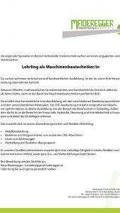 Stellenausschreibung-Lehrling